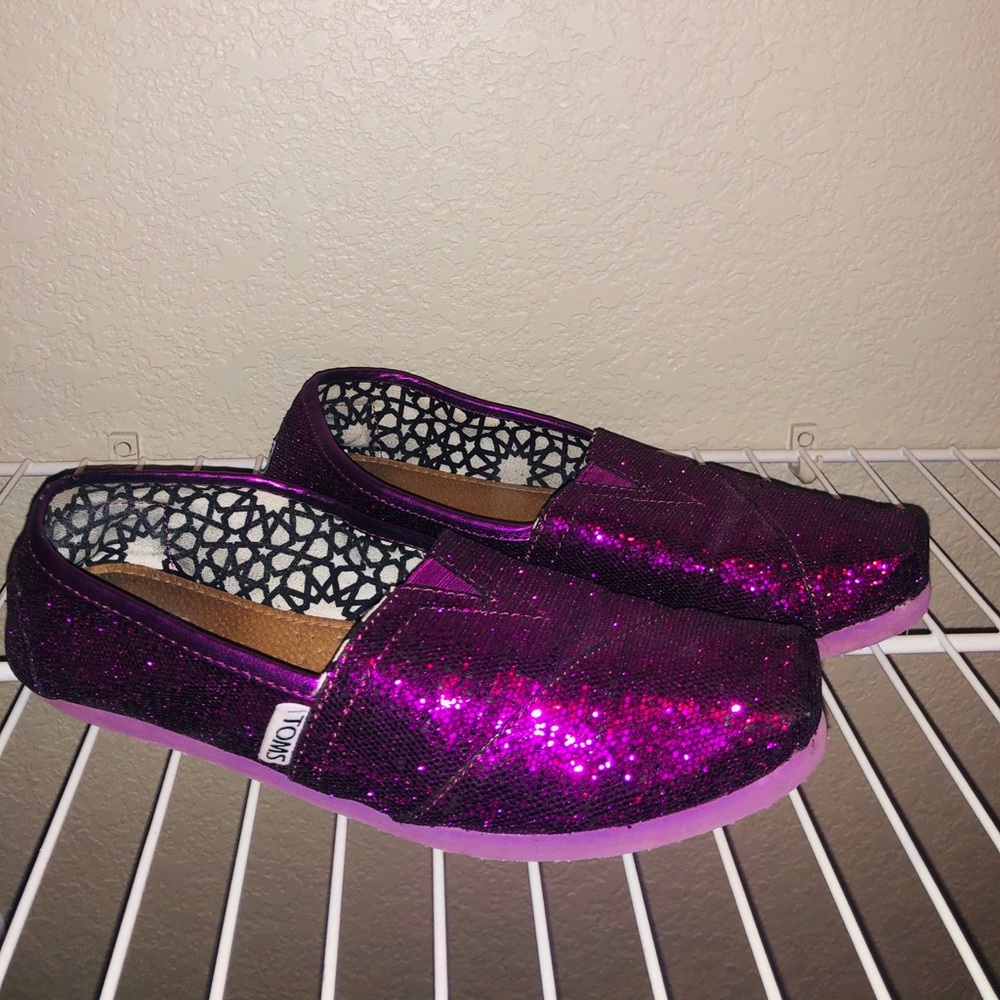 Purple Glitter Toms